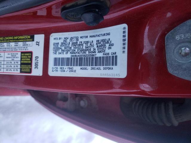 Photo 10 from auction – 2009 TOYOTA COROLLA BA with VIN 1NXBU40E59Z055867