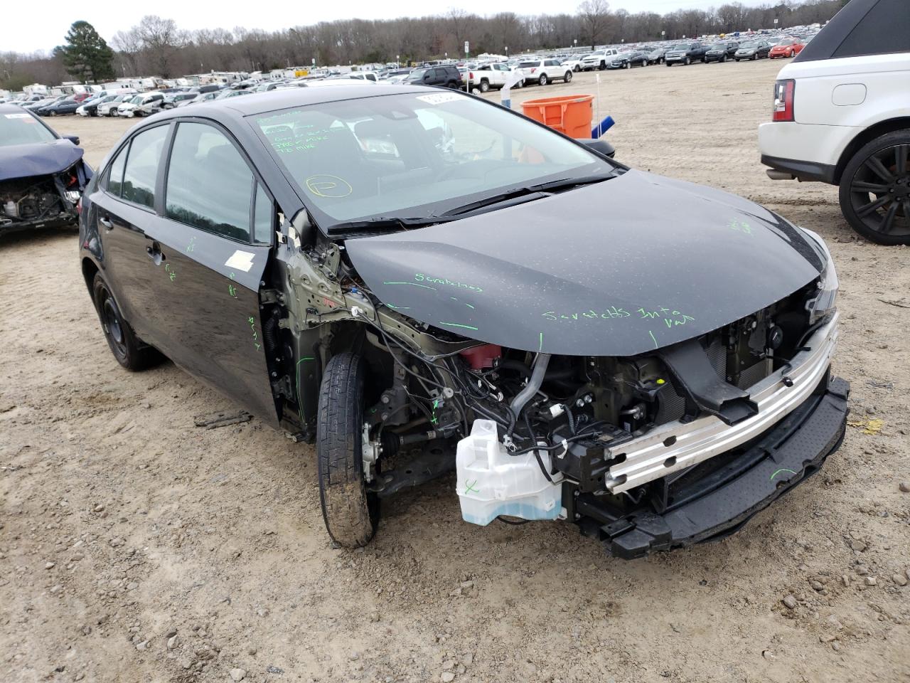 TOYOTA COROLLA LE 2021 with VIN 5YFEPMAE9MP194266 - Photo from auction