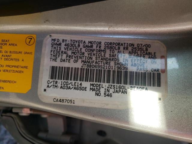 Photo 10 from auction – 2001 LEXUS GS 300 with VIN JT8BD69S210119639
