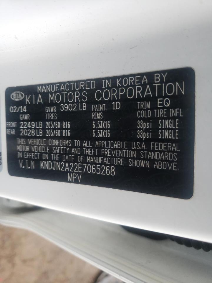 Photo 10 from auction – 2014 KIA SOUL with VIN KNDJN2A22E7065268