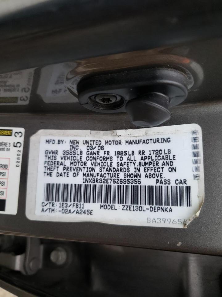Photo 10 from auction – 2006 TOYOTA COROLLA CE with VIN 1NXBR32E76Z695356