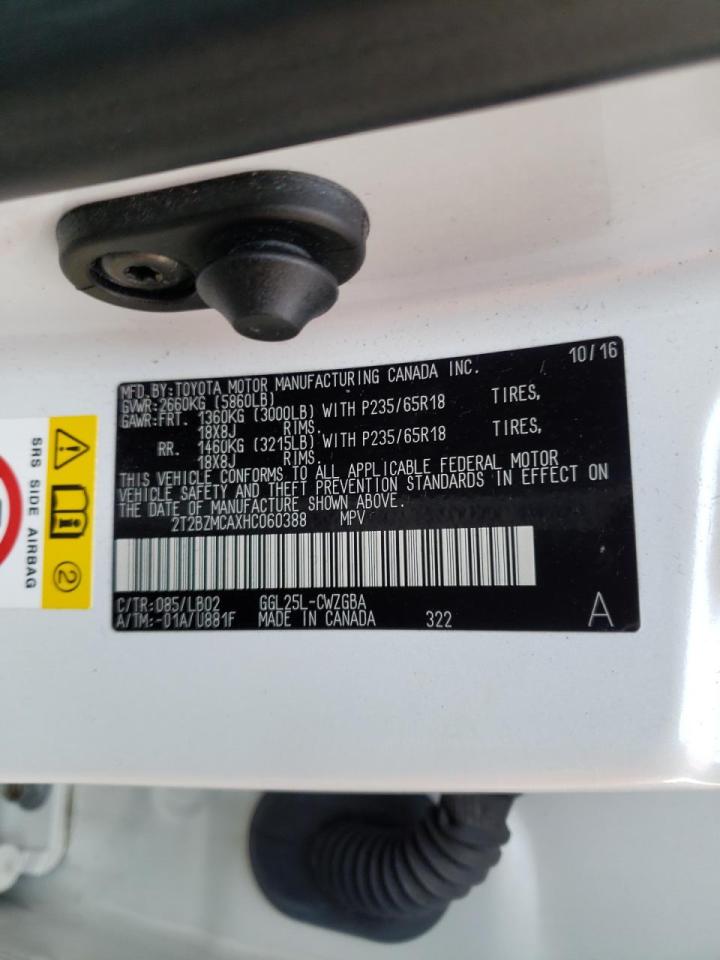 Photo 10 from auction – 2017 LEXUS RX 350 BAS with VIN 2T2BZMCAXHC060388