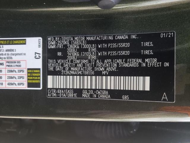 Photo 10 from auction – 2021 LEXUS RX 350 with VIN 2T2HZMAA5MC198556