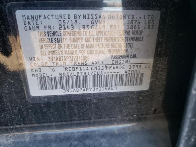Photo 10 from auction – 2018 NISSAN SENTRA S with VIN 3N1AB7AP7JY314869