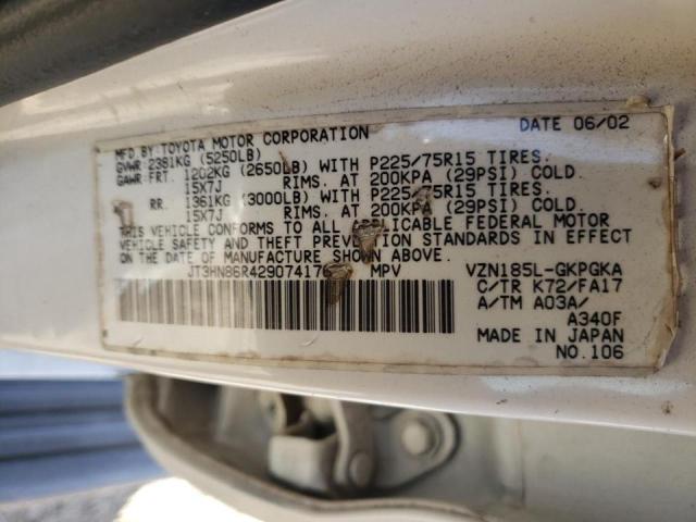 Photo 10 from auction – 2002 TOYOTA 4RUNNER SR with VIN JT3HN86R429074176