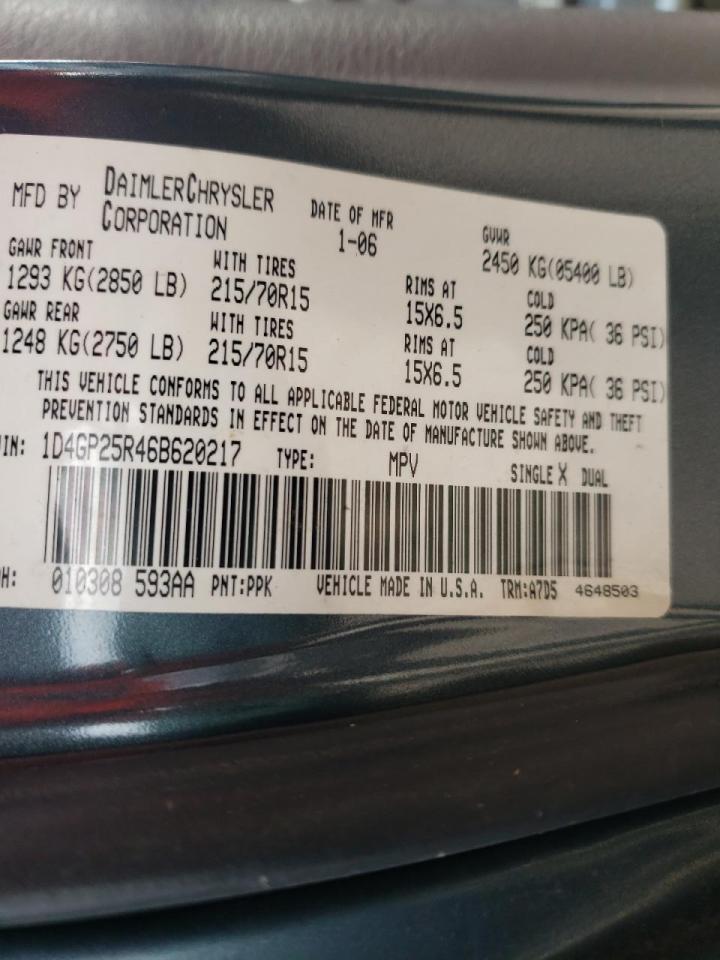 Zdjęcie 10 z aukcji – 2006 DODGE CARAVAN SE z VIN 1D4GP25R46B620217