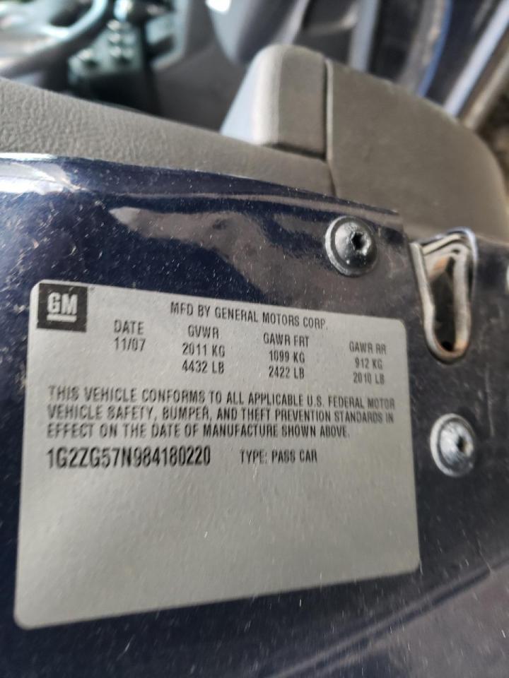Photo 10 from auction – 2008 PONTIAC G6 BASE with VIN 1G2ZG57N984180220