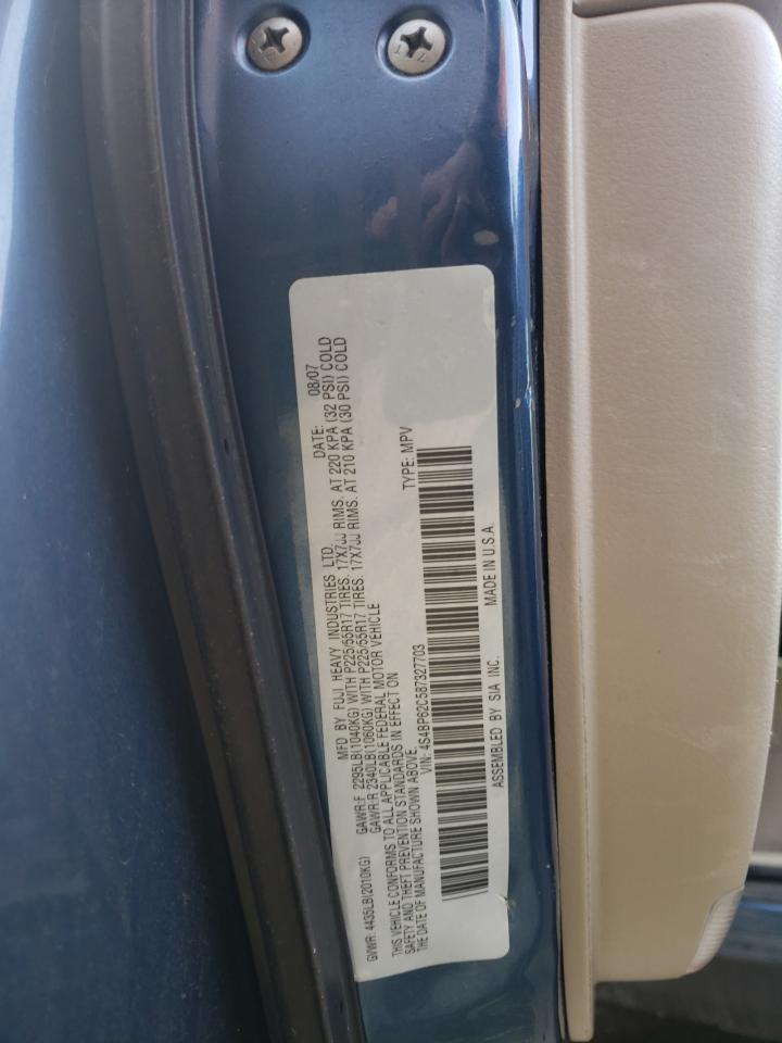 Photo 10 from auction – 2008 SUBARU OUTBACK 2. with VIN 4S4BP62C587327703