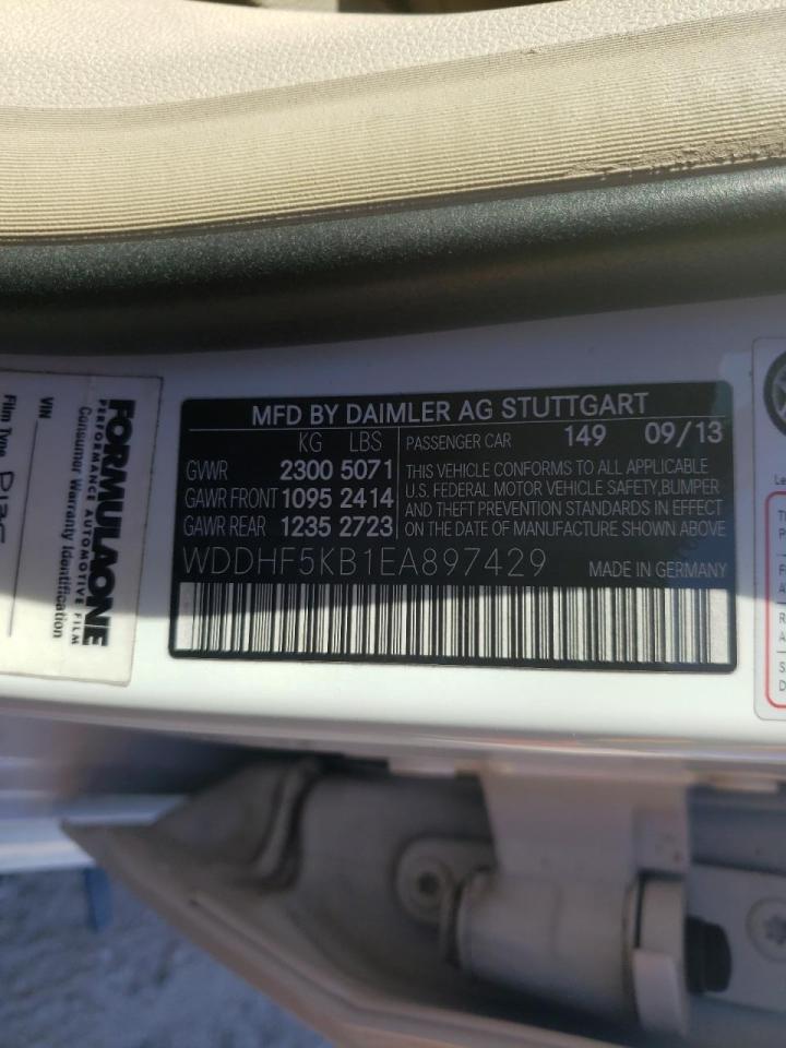 Photo 10 from auction – 2014 MERCEDES-BENZ E 350 with VIN WDDHF5KB1EA897429