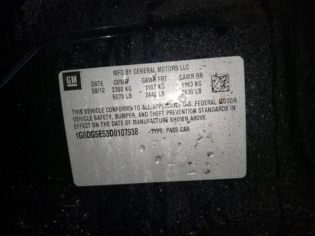 Photo 10 from auction – 2013 CADILLAC CTS LUXURY with VIN 1G6DG5E53D0107938