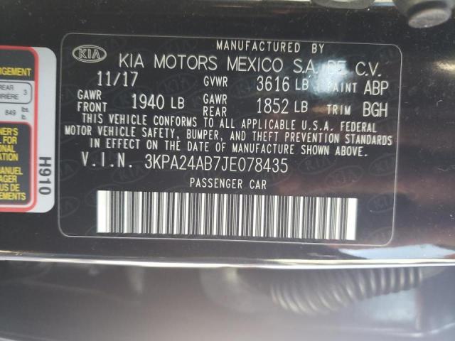 Photo 10 from auction – 2018 KIA RIO LX with VIN 3KPA24AB7JE078435