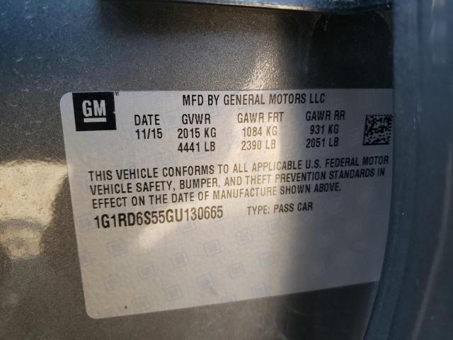 Photo 10 from auction – 2016 CHEVROLET VOLT LTZ with VIN 1G1RD6S55GU130665