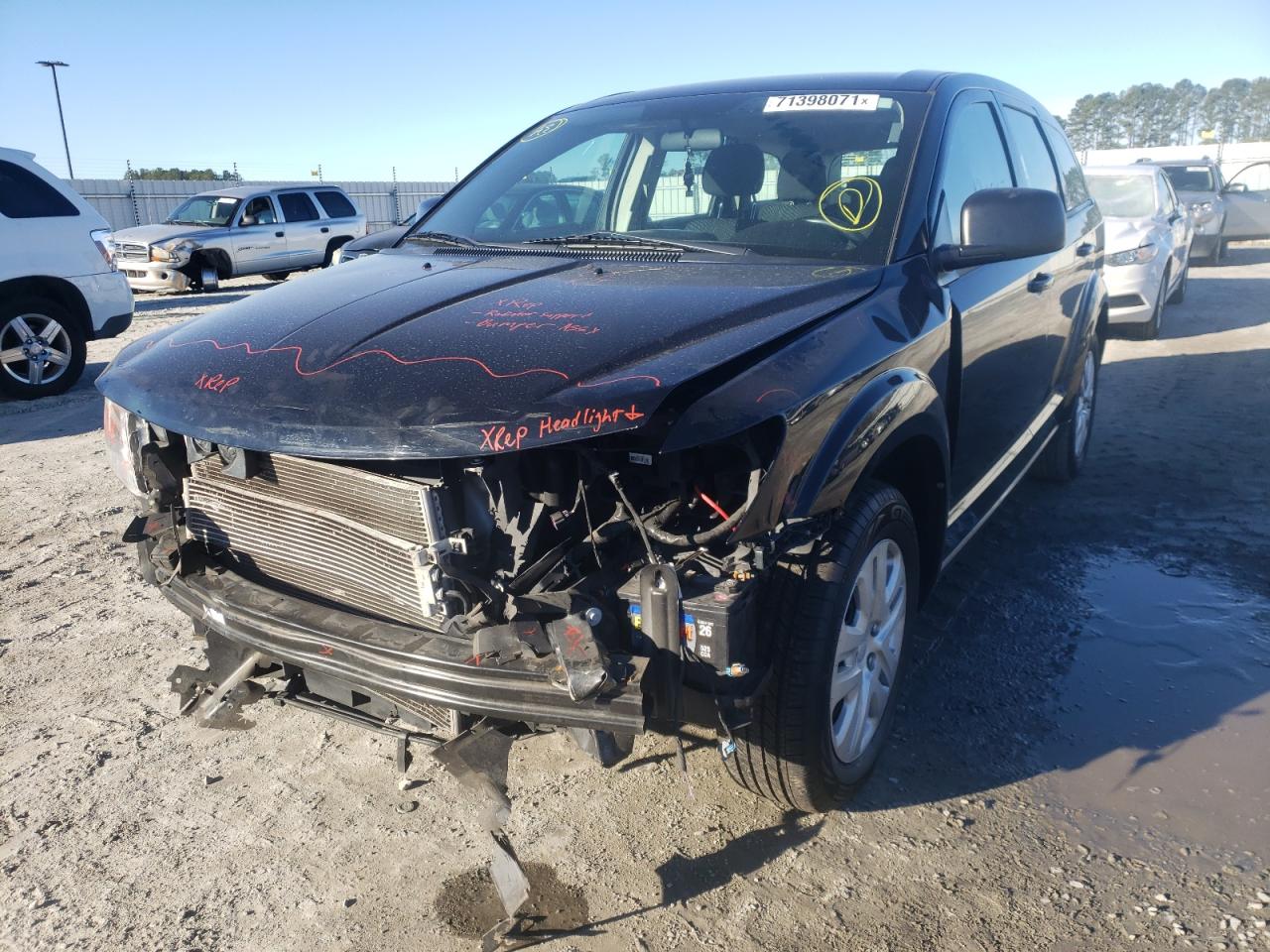 Photo 2 from auction – 2015 DODGE JOURNEY SE with VIN 3C4PDCAB0FT591723