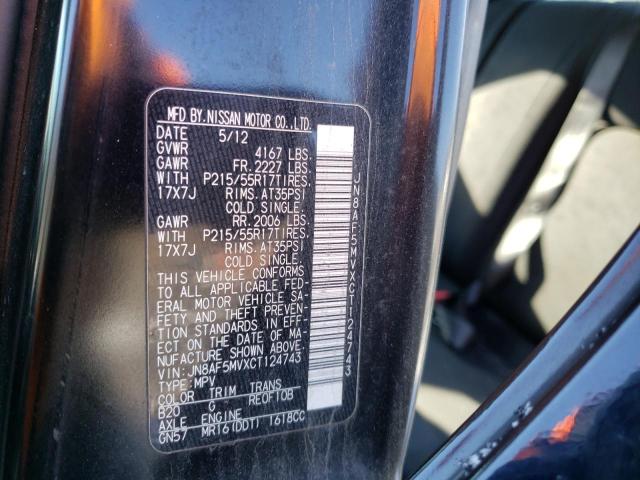 Photo 10 from auction – 2012 NISSAN JUKE S with VIN JN8AF5MVXCT124743