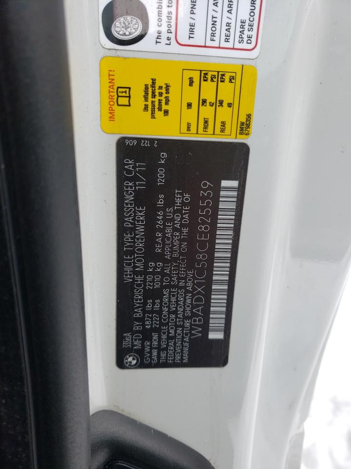 Photo 10 from auction – 2012 BMW 335 I SULE with VIN WBADX1C58CE825539