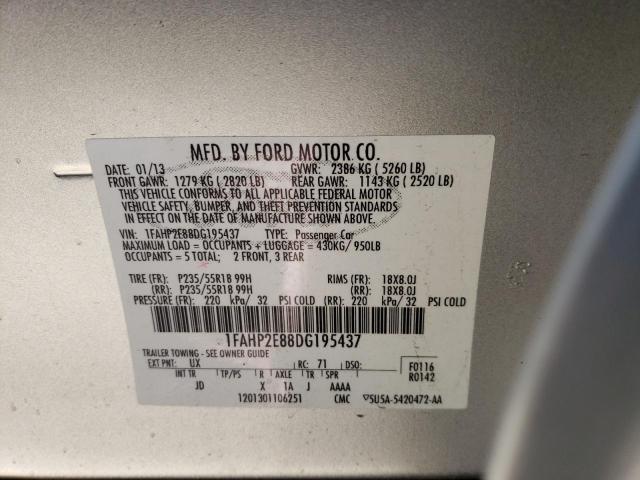 Photo 10 from auction – 2013 FORD TAURUS SEL with VIN 1FAHP2E88DG195437