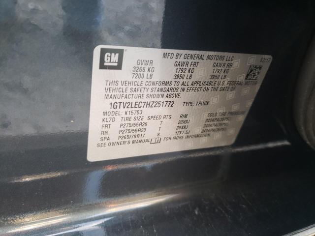 Photo 10 from auction – 2017 GMC SIERRA with VIN 1GTV2LEC7HZ251772