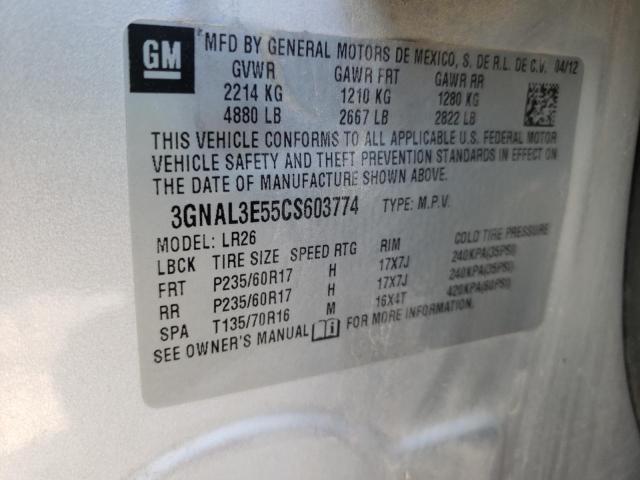 Photo 10 from auction – 2012 CHEVROLET CAPTIVA SP with VIN 3GNAL3E55CS603774