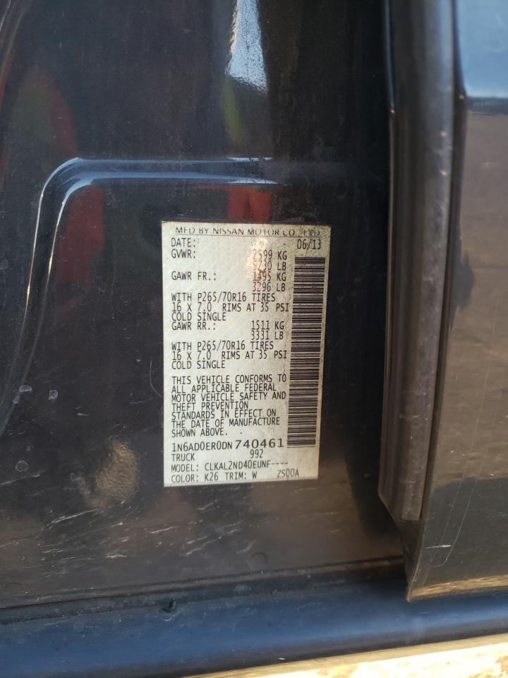 Photo 10 from auction – 2013 NISSAN FRONTIER S with VIN 1N6AD0ER0DN740461