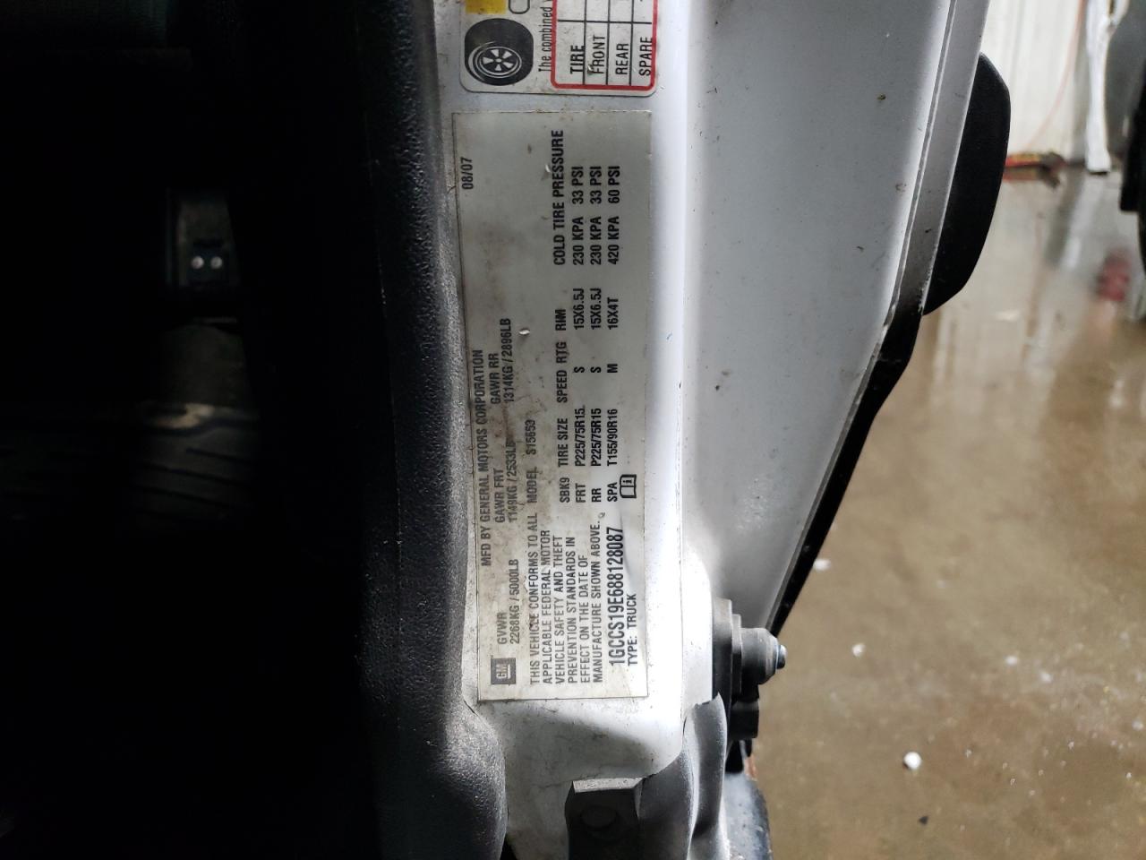 Photo 10 from auction – 2008 CHEVROLET COLORADO with VIN 1GCCS19E688128087