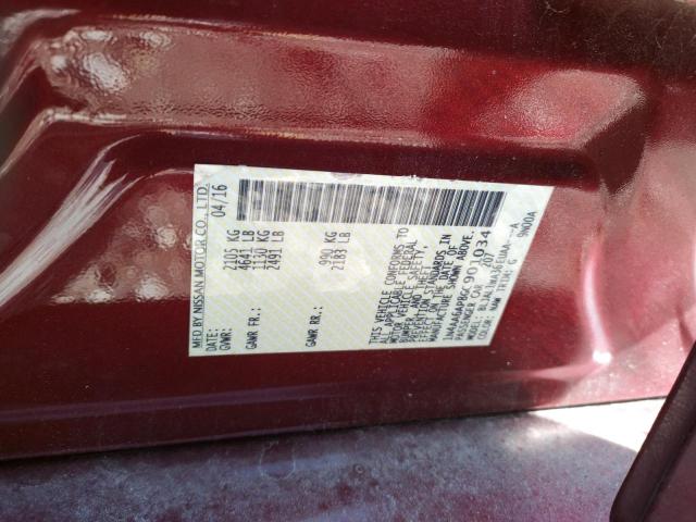 Photo 10 from auction – 2016 NISSAN MAXIMA 3.5 with VIN 1N4AA6AP8GC901034