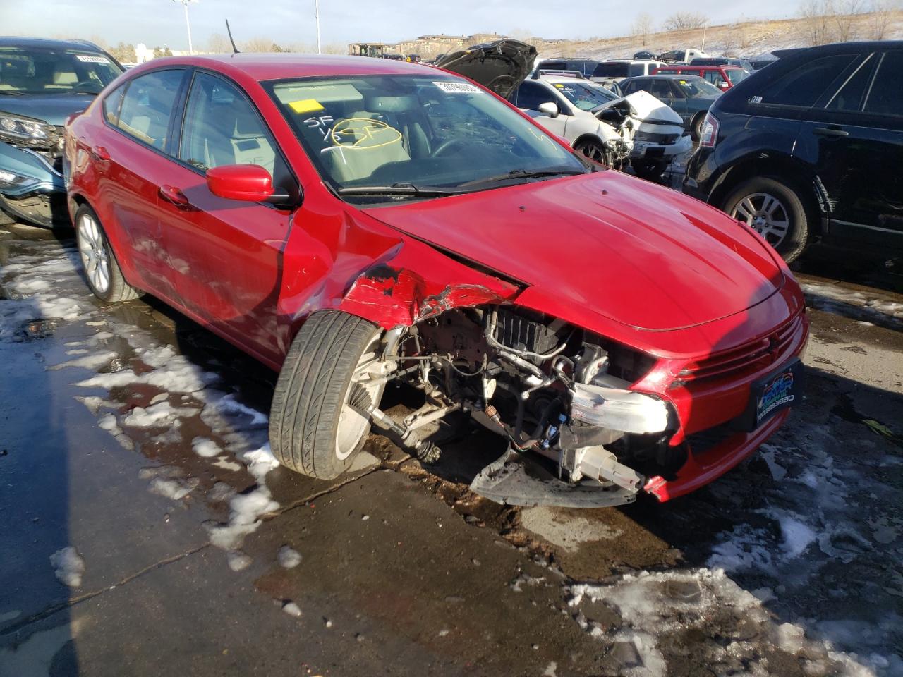 DODGE DART SXT 2013 with VIN 1C3CDFBA5DD346400 - Photo from auction
