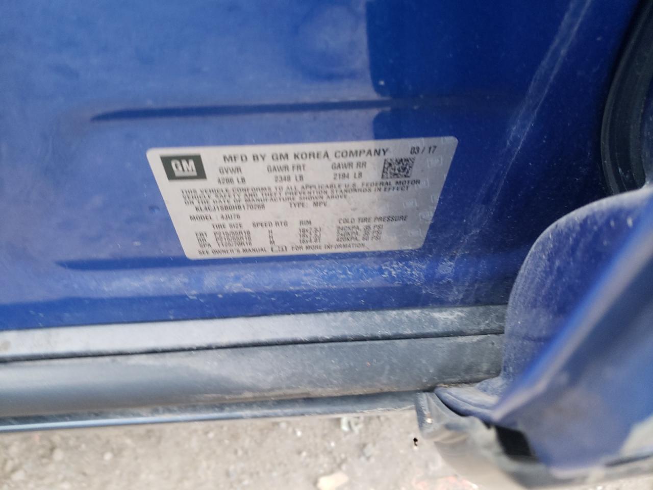 Photo 10 from auction – 2017 BUICK ENCORE SPO with VIN KL4CJ1SB0HB170268