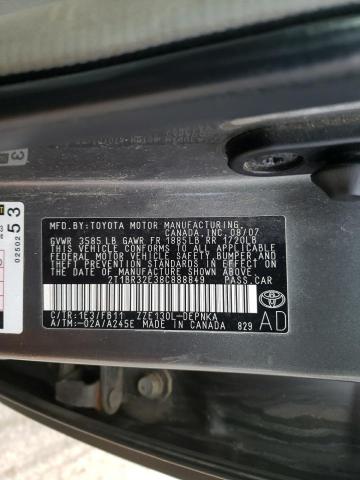 Photo 10 from auction – 2008 TOYOTA COROLLA CE with VIN 2T1BR32E38C888849