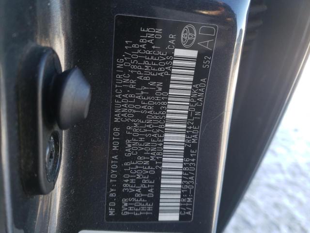 Photo 10 from auction – 2011 TOYOTA COROLLA BA with VIN 2T1BU4EE7BC563810