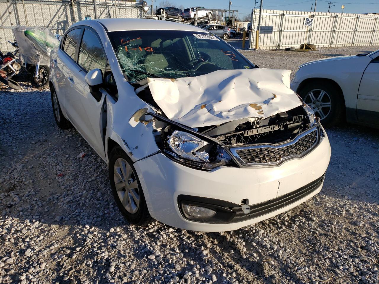 KIA RIO EX 2013 with VIN KNADN4A3XD6226520 - Photo from auction