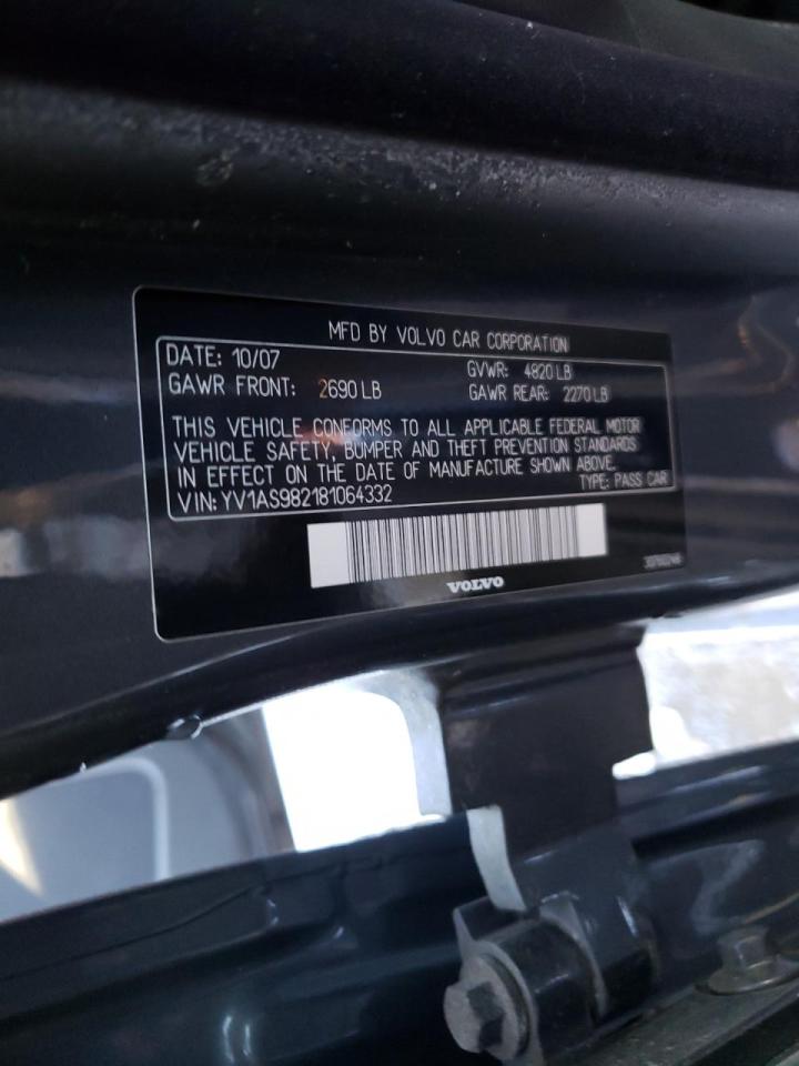 Photo 10 from auction – 2008 VOLVO S80 3.2 with VIN YV1AS982181064332