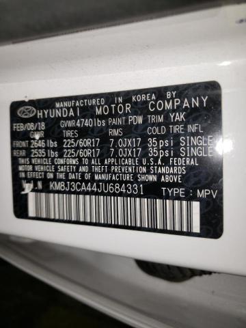 Photo 10 from auction – 2018 HYUNDAI TUCSON SEL with VIN KM8J3CA44JU684331