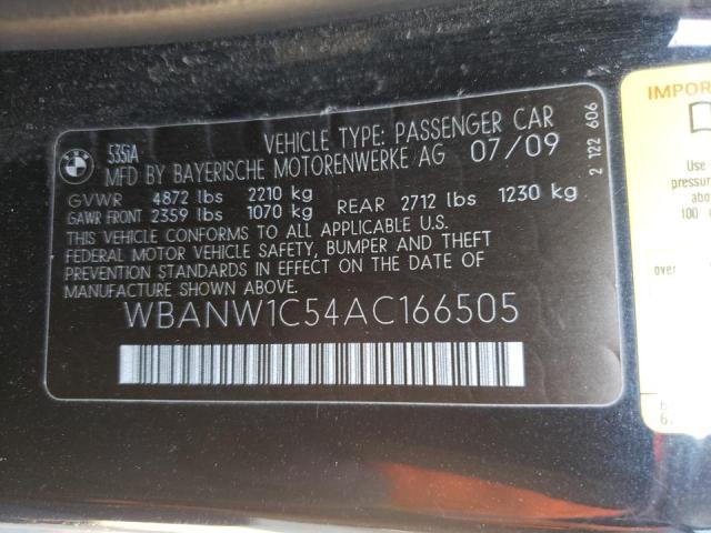 Photo 7 from auction – 2010 BMW 535 I with VIN WBANW1C54AC166505