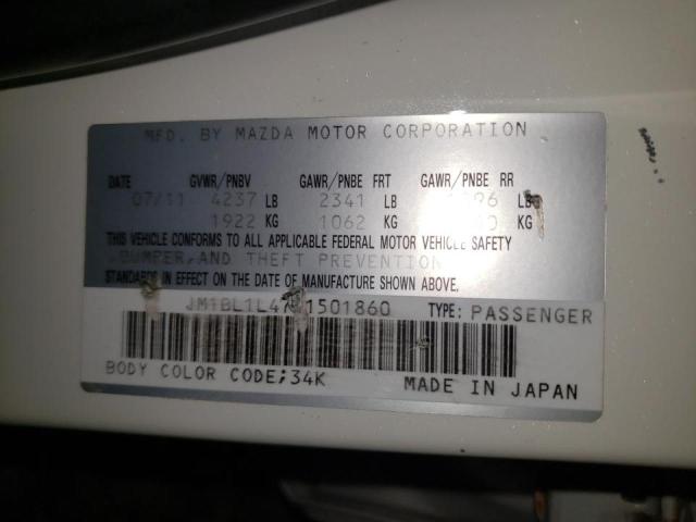 Photo 10 from auction – 2012 MAZDA SPEED with VIN JM1BL1L47C1501860