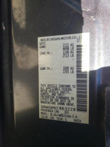 Photo 10 from auction – 2012 NISSAN MAXIMA S with VIN 1N4AA5APXCC863228