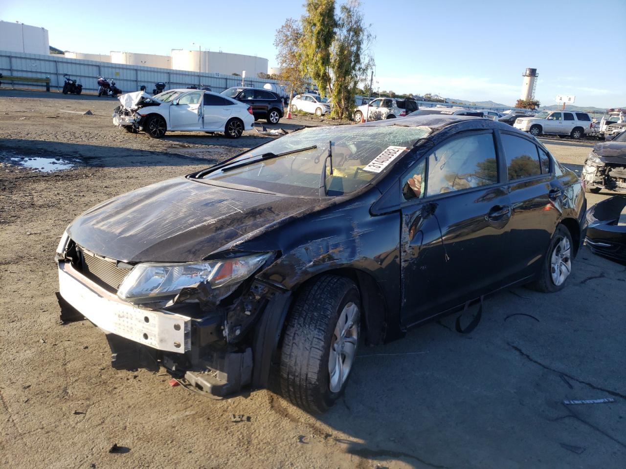 Photo 2 from auction – 2013 HONDA CIVIC LX with VIN 2HGFB2F50DH301051