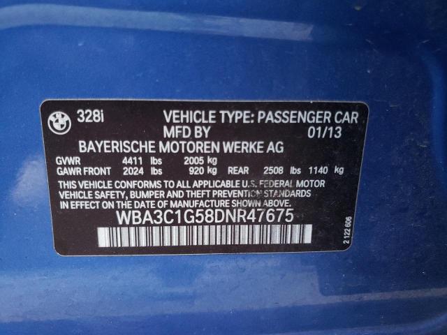 Photo 10 from auction – 2013 BMW 328 I SULE with VIN WBA3C1G58DNR47675