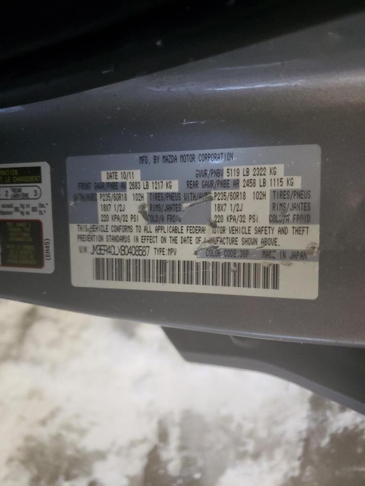Photo 10 from auction – 2011 MAZDA CX-7 with VIN JM3ER4CLXB0408587