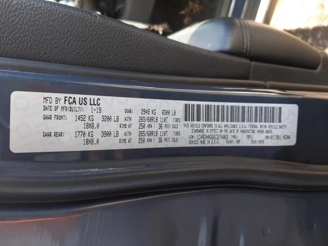 Photo 10 from auction – 2019 DODGE DURANGO SX with VIN 1C4RDHAG6KC674063