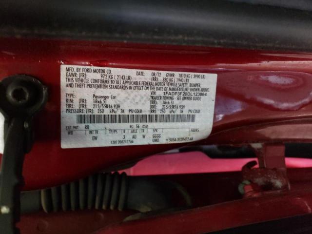 Photo 10 from auction – 2013 FORD FOCUS SE with VIN 1FADP3F20DL123864