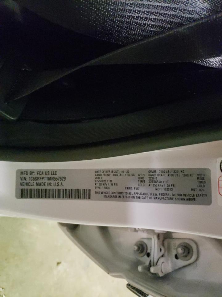 Photo 10 from auction – 2021 RAM 1500 LIMIT with VIN 1C6SRFPT1MN557629