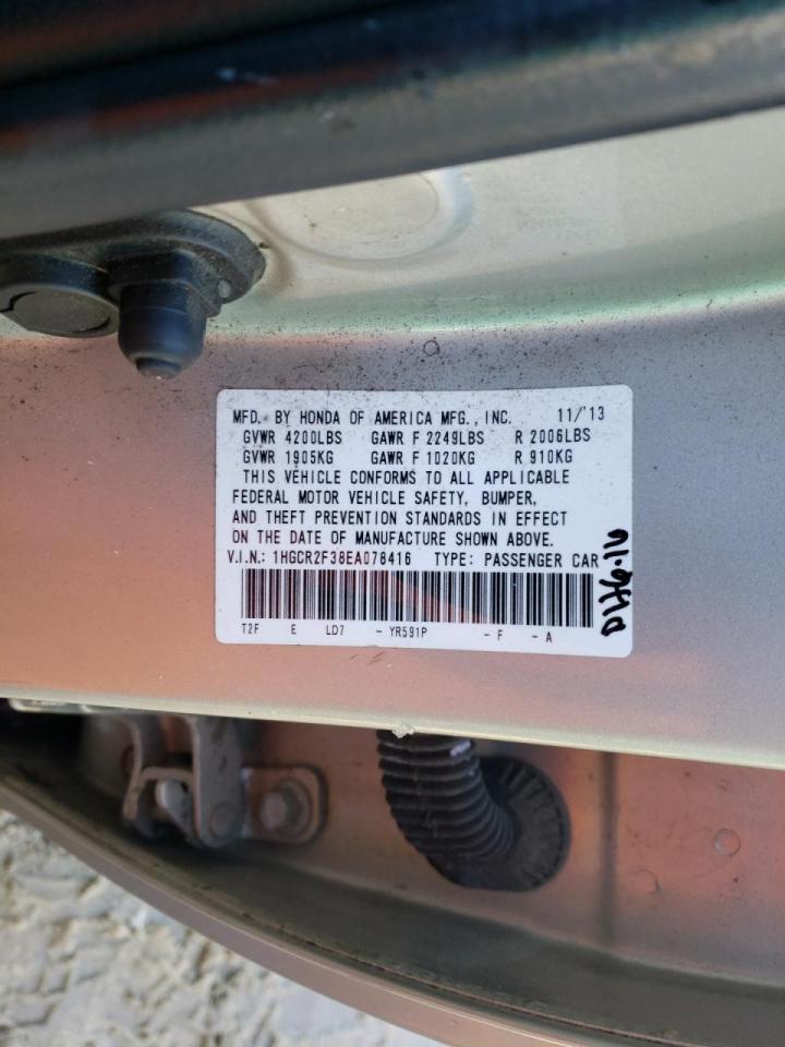 Photo 10 from auction – 2014 HONDA ACCORD LX with VIN 1HGCR2F38EA078416