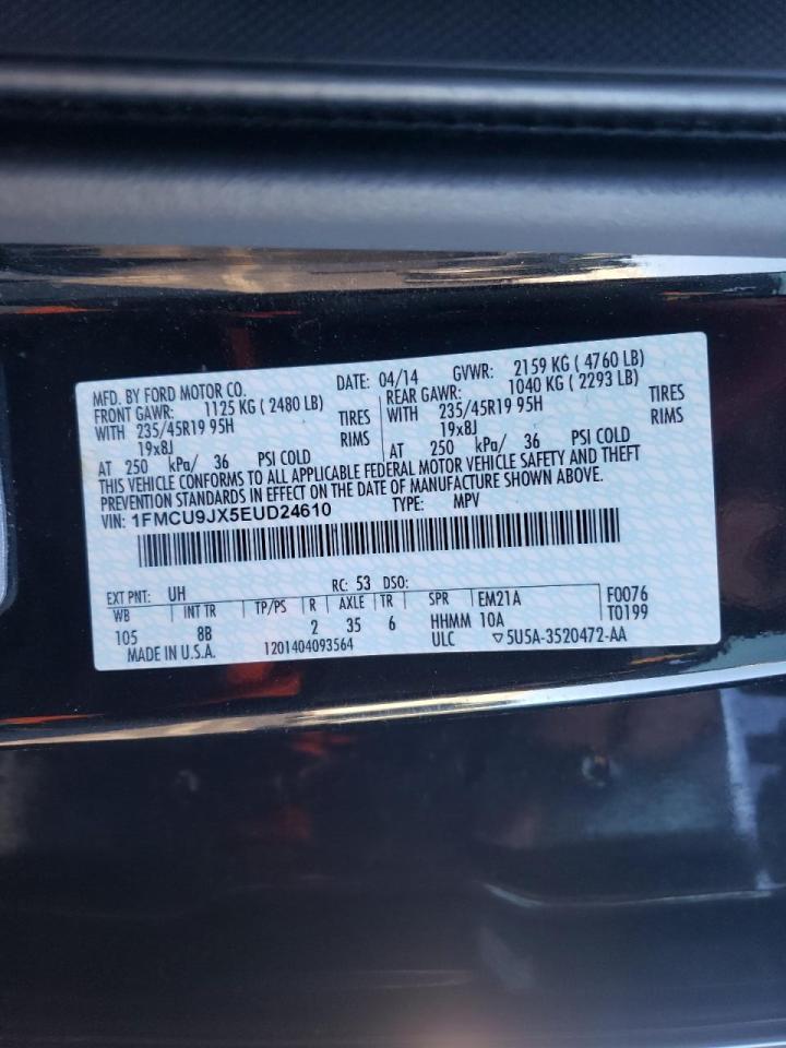 Photo 10 from auction – 2014 FORD ESCAPE TIT with VIN 1FMCU9JX5EUD24610
