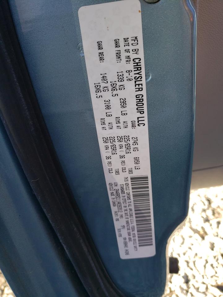 Photo 10 from auction – 2010 CHRYSLER TOWN & COU with VIN 2A4RR5D11AR393912