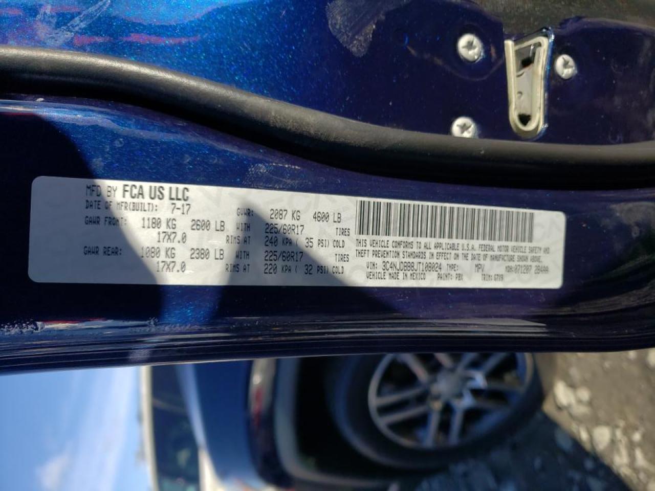 Photo 10 from auction – 2018 JEEP COMPASS LA with VIN 3C4NJDBB8JT108024