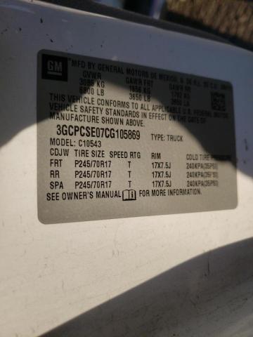 Foto 10 de la subasta – 2012 CHEVROLET SILVERADO con VIN 3GCPCSE07CG105869