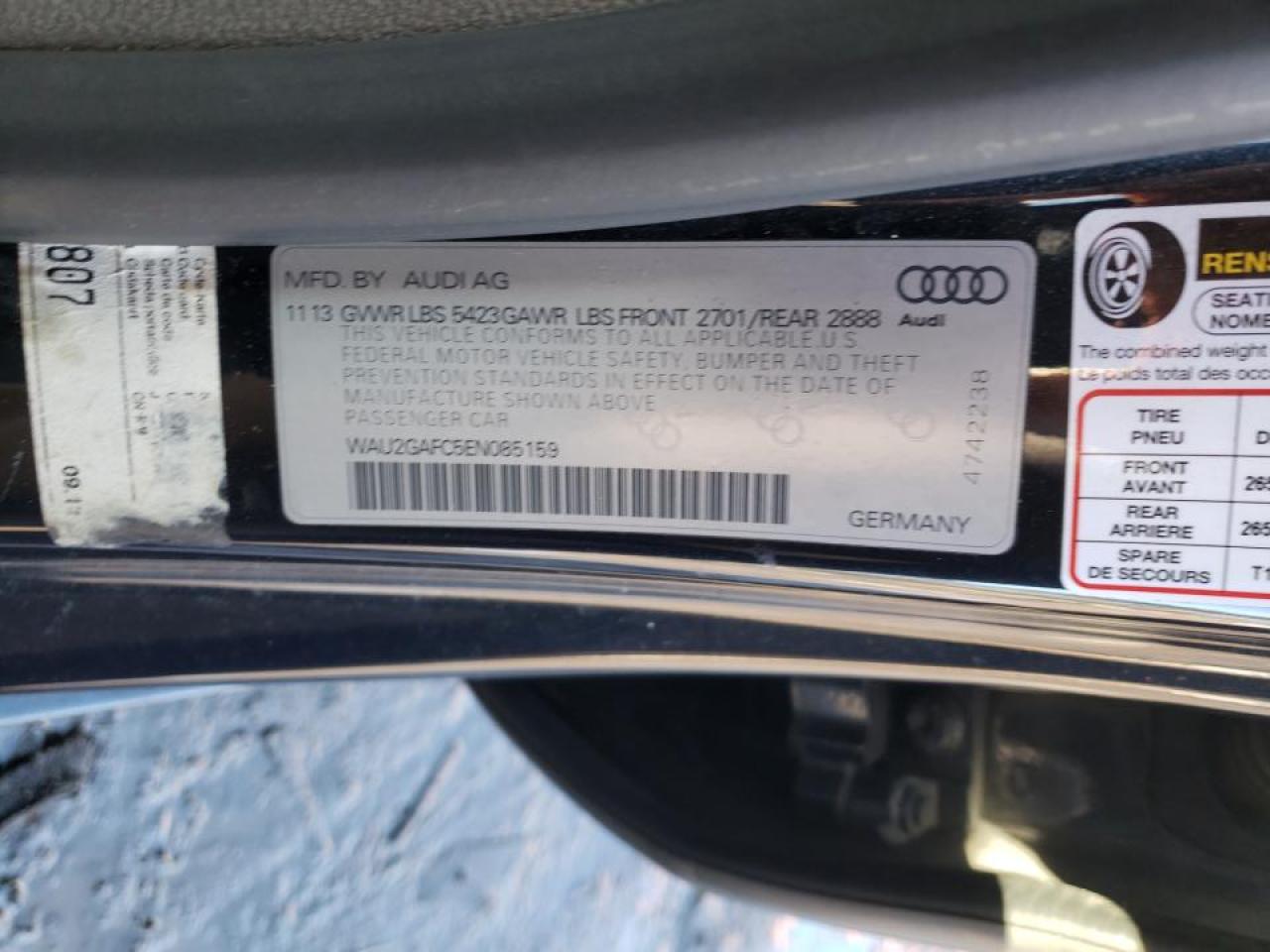 Zdjęcie 10 z aukcji – 2014 AUDI A7 PRESTIG z VIN WAU2GAFC5EN085159