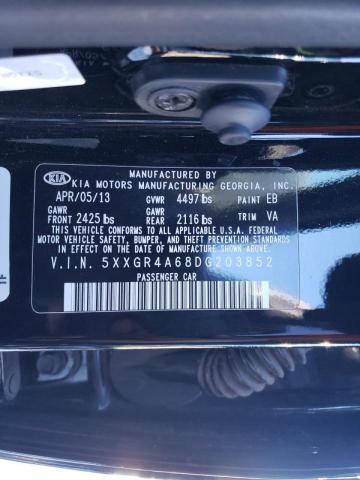 Photo 10 from auction – 2013 KIA OPTIMA SX with VIN 5XXGR4A68DG203852