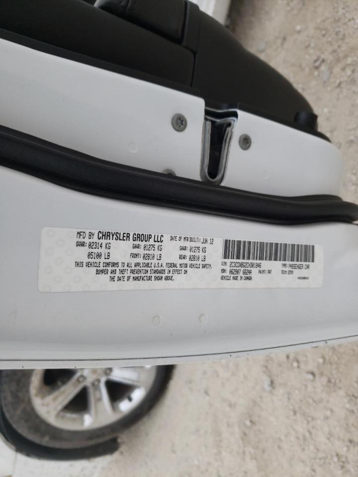 Photo 10 from auction – 2012 DODGE CHARGER SE with VIN 2C3CDXBG2CH301846
