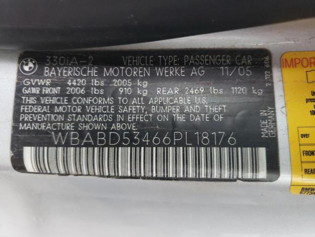 Photo 10 from auction – 2006 BMW 330 CI with VIN WBABD53466PL18176